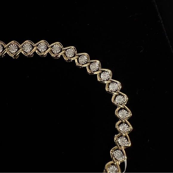 Diamond Open Link Tennis Bracelet (1/2 ct. t.w.) in Gold-Plated Sterling Silver - Picture 2 of 6